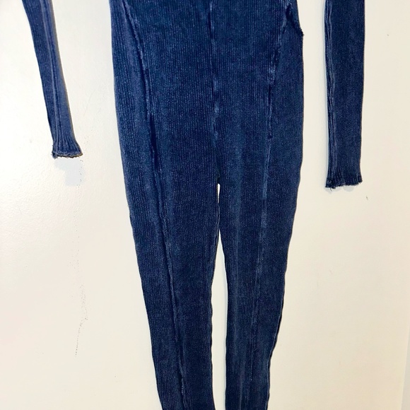 Fashion Nova Perfect Vibe Ribbed Jumpsuit - Blue - Picture 6 of 7